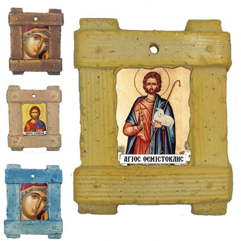 ΑΓΙΟΣ ΘΕΜΙΣΤΟΚΛΗΣ - Εικόνα σε Κεραμικό Καδράκι 