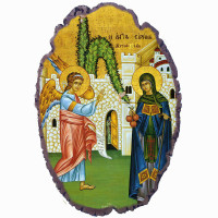Αγία Ειρήνη Χρυσοβαλάντου - Πέτρινη Εικόνα Βάσης & Τοίχου 21cm