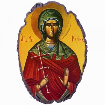 Αγία Μαρίνα - Πέτρινη Εικόνα Βάσης & Τοίχου 21cm