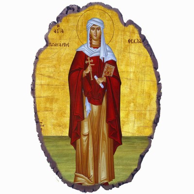 Αγία Θέκλα - Πέτρινη Εικόνα Βάσης & Τοίχου 21cm