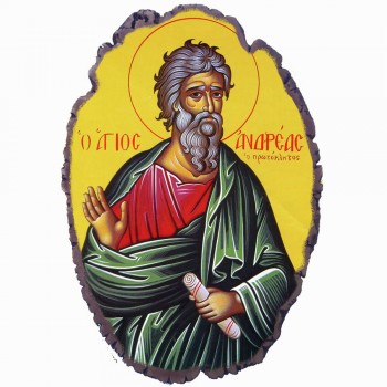 Άγιος Ανδρέας - Πέτρινη Εικόνα Βάσης & Τοίχου 21cm