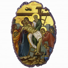 Αποκαθήλωση Χριστού - Πέτρινη Εικόνα Βάσης & Τοίχου 21cm