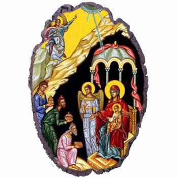 Τρείς Μάγοι - Πέτρινη Εικόνα Βάσης & Τοίχου 21cm