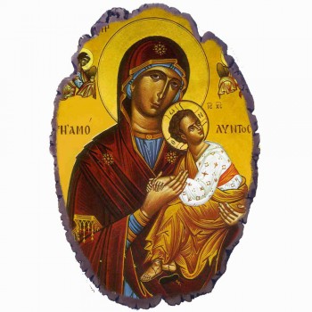 Παναγία Αμόλυντος - Πέτρινη Εικόνα Βάσης & Τοίχου 21cm