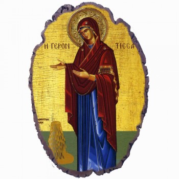 Παναγία Γερόντισσα - Πέτρινη Εικόνα Βάσης & Τοίχου 21cm