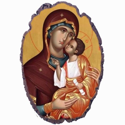 Παναγία Γλυκοφιλούσα - Πέτρινη Εικόνα Βάσης & Τοίχου 21cm