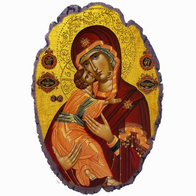 Παναγία Των Πάντων Καταφυγή - Πέτρινη Εικόνα Βάσης & Τοίχου 21cm