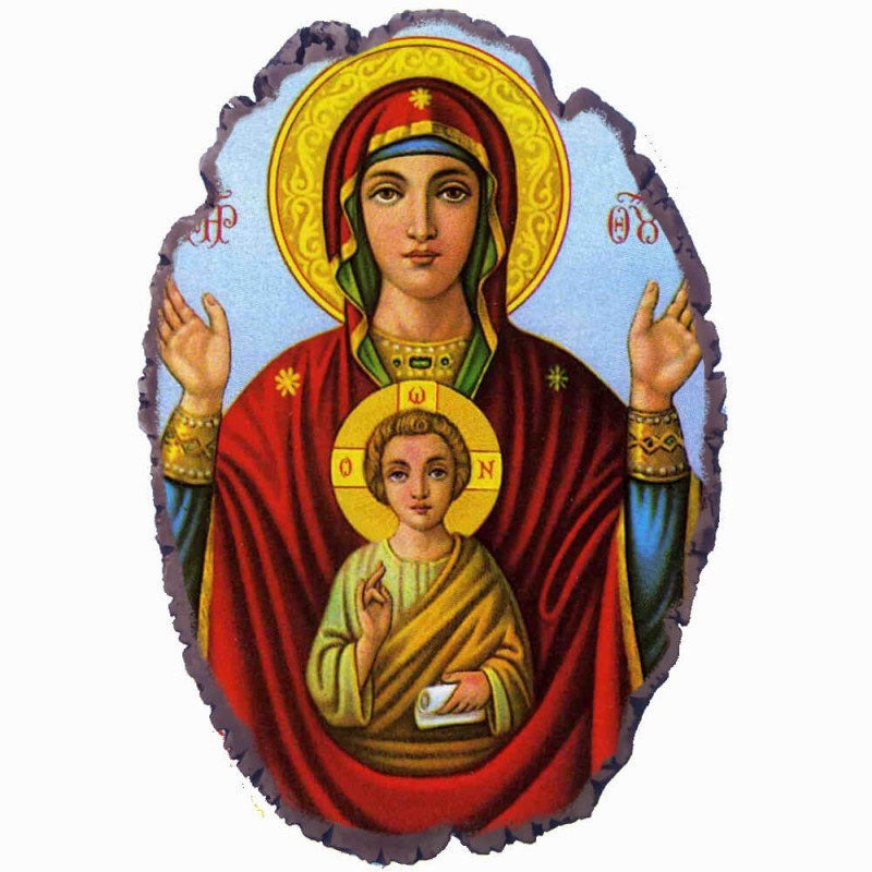 Παναγία Θεοτόκος - Πέτρινη Εικόνα Βάσης & Τοίχου 21cm