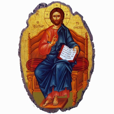 Ιησούς Χριστός - Πέτρινη Εικόνα Βάσης & Τοίχου 21cm