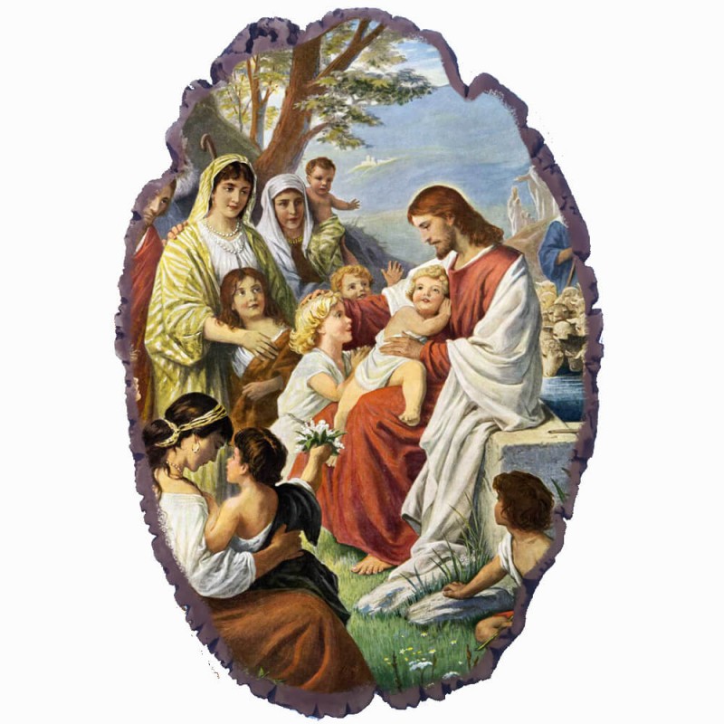 Ιησούς Χριστός - Πέτρινη Εικόνα Βάσης & Τοίχου 21cm