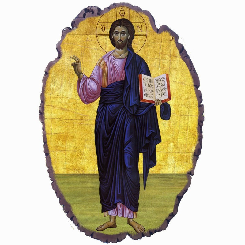 Ιησούς Χριστός - Πέτρινη Εικόνα Βάσης & Τοίχου 21cm