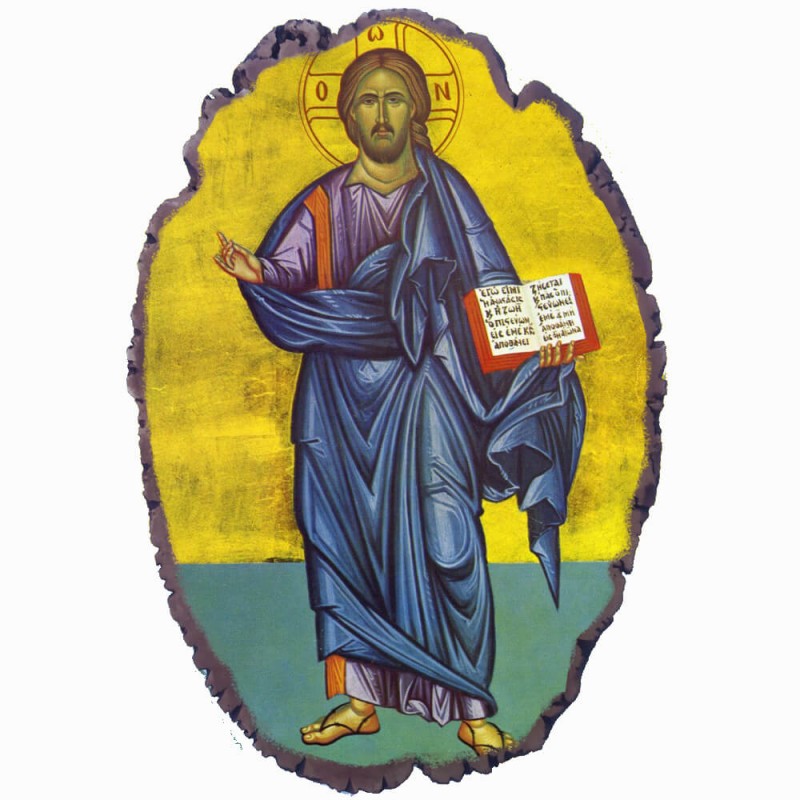 Ιησούς Χριστός - Πέτρινη Εικόνα Βάσης & Τοίχου 21cm