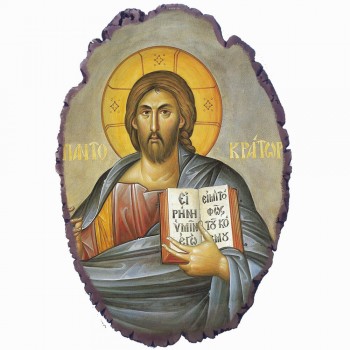 Ιησούς Χριστός - Πέτρινη Εικόνα Βάσης & Τοίχου 21cm