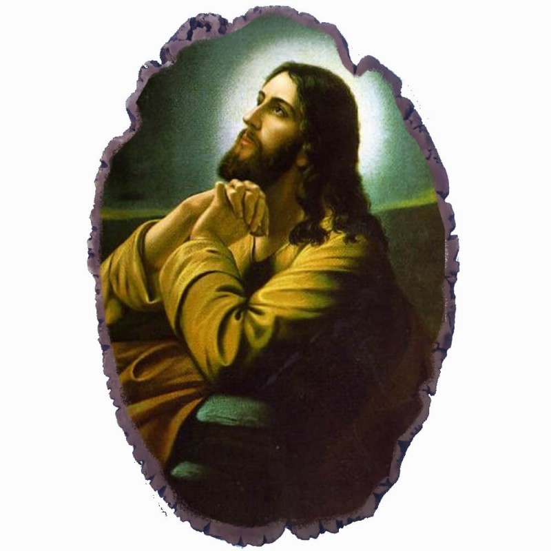 Ιησούς Χριστός - Πέτρινη Εικόνα Βάσης & Τοίχου 21cm