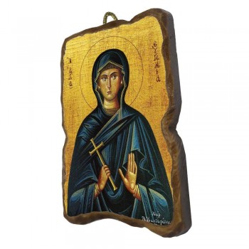 ΑΓΙΑ ΕΥΓΕΝΙΑ - Ορθογώνια Κεραμική Εικονίτσα 8,5cm