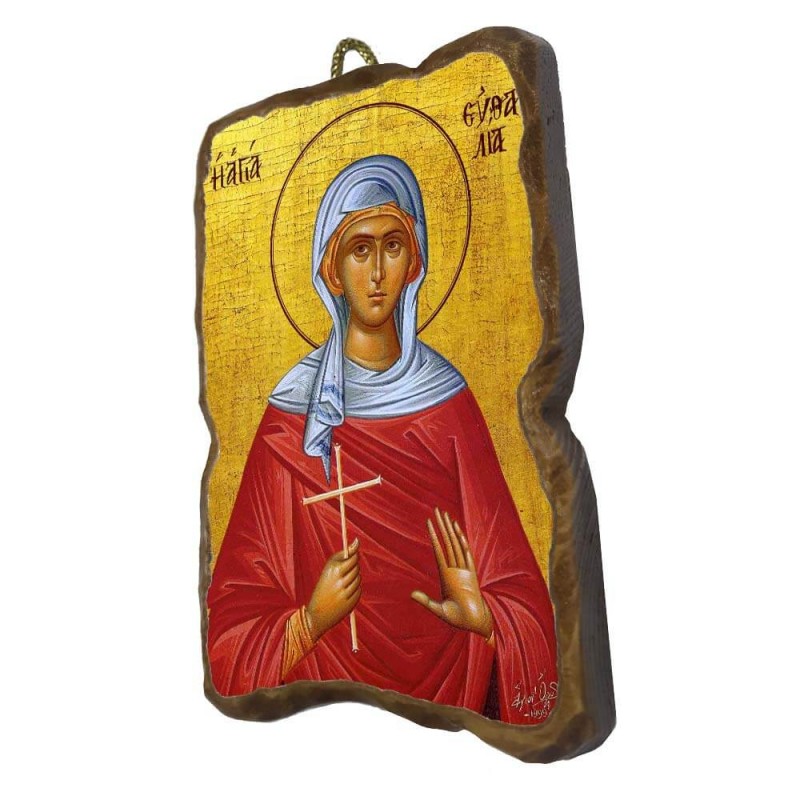 ΑΓΙΑ ΕΥΘΑΛΙΑ - Ορθογώνια Κεραμική Εικονίτσα 8,5cm