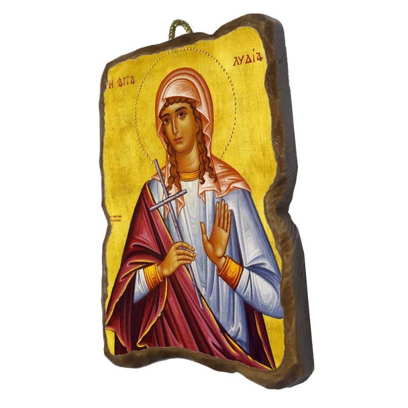 ΑΓΙΑ ΛΥΔΙΑ - Ορθογώνια Κεραμική Εικονίτσα 8,5cm