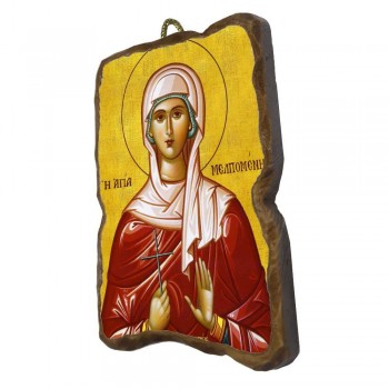 ΑΓΙΑ ΜΕΛΠΟΜΕΝΗ - Ορθογώνια Κεραμική Εικονίτσα 8,5cm