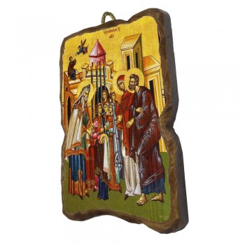 ΕΙΣΟΔΙΑ ΘΕΟΤΟΚΟΥ - Ορθογώνια Κεραμική Εικονίτσα 8,5cm