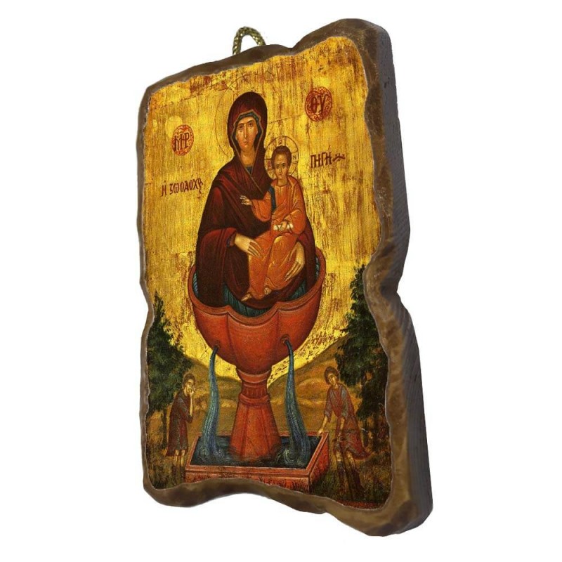 ΖΩΟΔΟΧΟΣ ΠΗΓΗ - Ορθογώνια Κεραμική Εικονίτσα 8,5cm