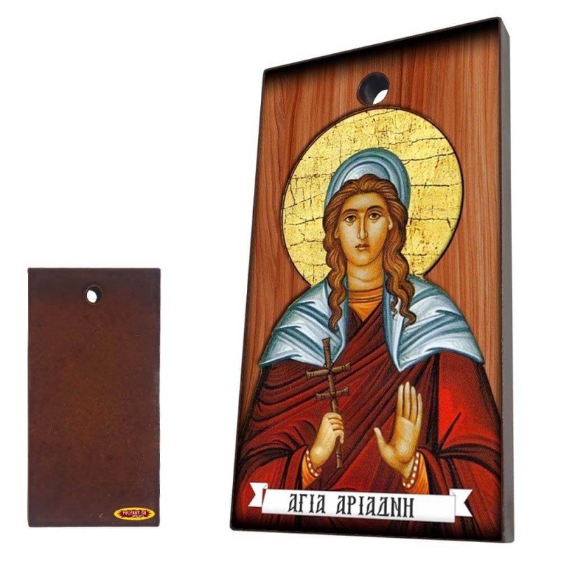 ΑΓΙΑ ΑΡΙΑΔΝΗ - Κεραμική Εικονίτσα με τρύπα 9cm