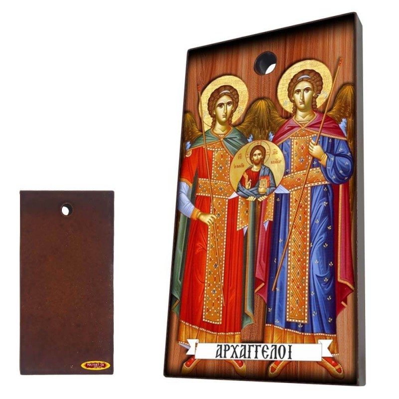 ΑΡΧΑΓΓΕΛΟΙ - Κεραμική Εικονίτσα με τρύπα 9cm