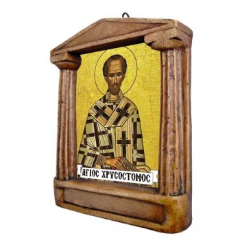 Άγιος Ιωάννης Χρυσόστομος - Εικόνισμα με Κίονες