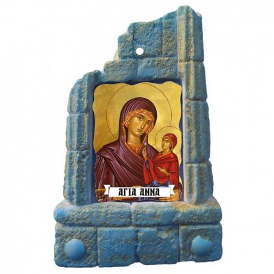  ΑΓΙΑ ΑΝΝΑ - Μπομπονιέρα Κεραμικό Προσκυνητάρι σε κολώνες