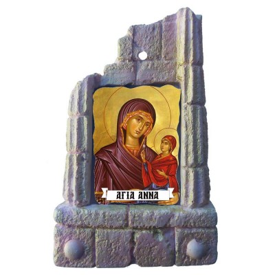  ΑΓΙΑ ΑΝΝΑ - Μπομπονιέρα Κεραμικό Προσκυνητάρι σε κολώνες
