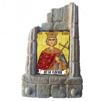  ΑΓΙΑ ΕΛΕΝΗ - Μπομπονιέρα Κεραμικό Προσκυνητάρι σε κολώνες