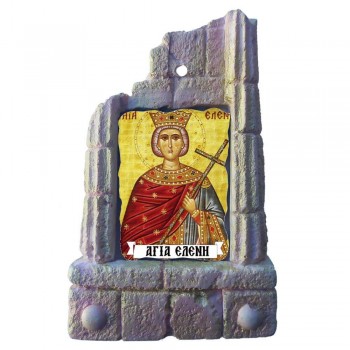  ΑΓΙΑ ΕΛΕΝΗ - Μπομπονιέρα Κεραμικό Προσκυνητάρι σε κολώνες