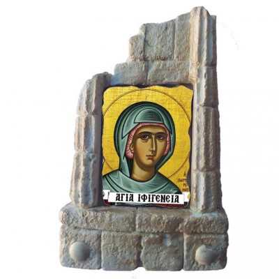  ΑΓΙΑ ΙΦΙΓΕΝΕΙΑ - Μπομπονιέρα Κεραμικό Προσκυνητάρι σε κολώνες