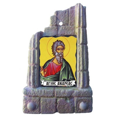  ΑΓΙΟΣ ΑΝΔΡΕΑΣ - Μπομπονιέρα Κεραμικό Προσκυνητάρι σε κολώνες