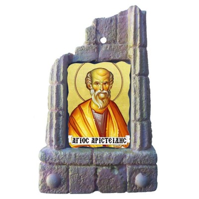  ΑΓΙΟΣ ΑΡΙΣΤΕΙΔΗΣ - Μπομπονιέρα Κεραμικό Προσκυνητάρι σε κολώνες