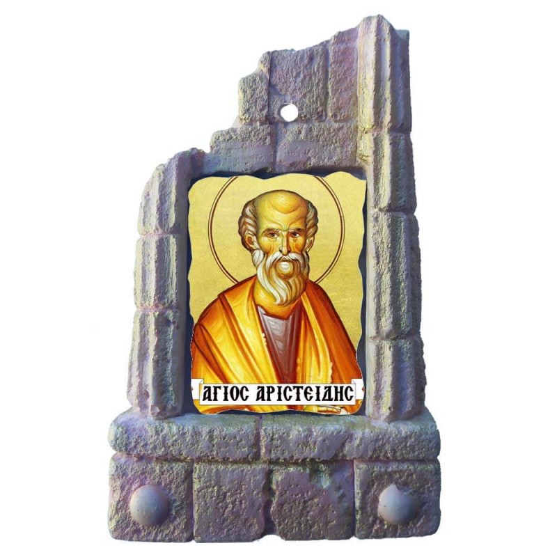  ΑΓΙΟΣ ΑΡΙΣΤΕΙΔΗΣ - Μπομπονιέρα Κεραμικό Προσκυνητάρι σε κολώνες