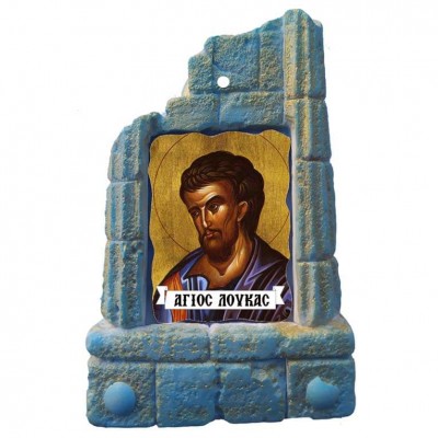  ΑΓΙΟΣ ΛΟΥΚΑΣ - Μπομπονιέρα Κεραμικό Προσκυνητάρι σε κολώνες