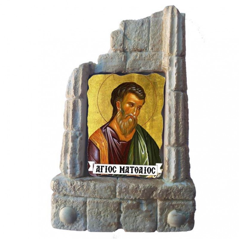  ΑΓΙΟΣ ΜΑΤΘΑΙΟΣ - Μπομπονιέρα Κεραμικό Προσκυνητάρι σε κολώνες