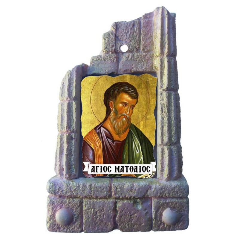  ΑΓΙΟΣ ΜΑΤΘΑΙΟΣ - Μπομπονιέρα Κεραμικό Προσκυνητάρι σε κολώνες