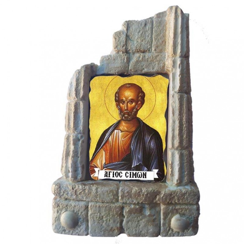  ΑΓΙΟΣ ΣΙΜΩΝ - Μπομπονιέρα Κεραμικό Προσκυνητάρι σε κολώνες