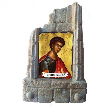  ΑΓΙΟΣ ΘΩΜΑΣ - Μπομπονιέρα Κεραμικό Προσκυνητάρι σε κολώνες