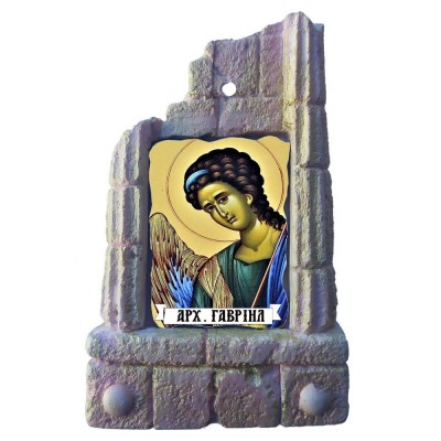 ΑΡΧΑΓΓΕΛΟΣ ΓΑΒΡΙΗΛ - Μπομπονιέρα Κεραμικό Προσκυνητάρι σε κολώνες