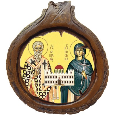 ΑΓΙΟΙ ΚΥΠΡΙΑΝΟΣ & ΙΟΥΣΤΙΝΑ - Εικόνα Κορμός Δέντρου