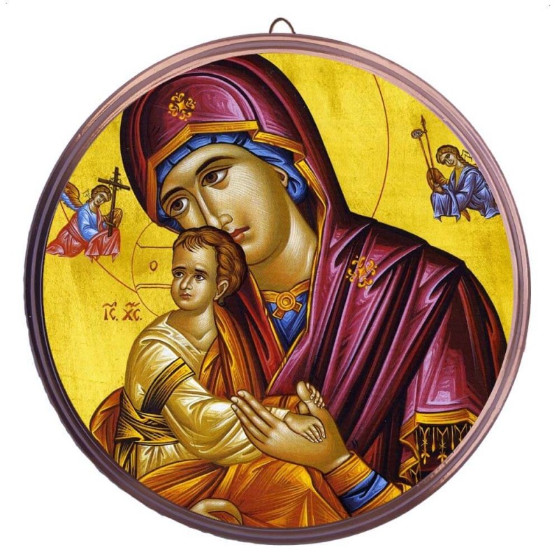 ΠΑΝΑΓΙΑ Του Πάθους  – Στρογγυλή Κεραμική Εικόνα 