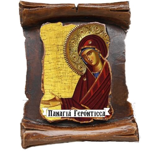 ΠΑΝΑΓΙΑ ΓΕΡΟΝΤΙΣΣΑ (μαγνητάκι-πάπυρος)