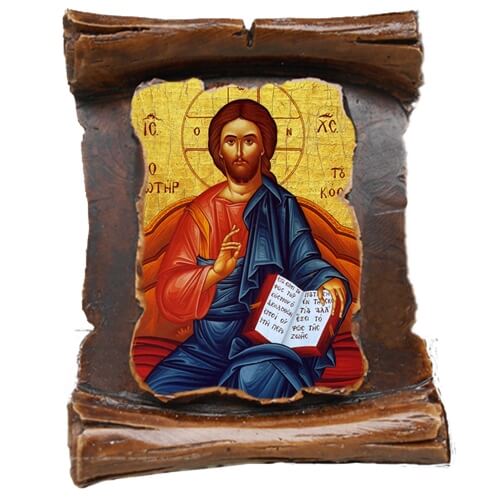 ΙΗΣΟΥΣ ΧΡΙΣΤΟΣ ο Σωτηρ του Κόσμου (μαγνητάκι-πάπυρος)