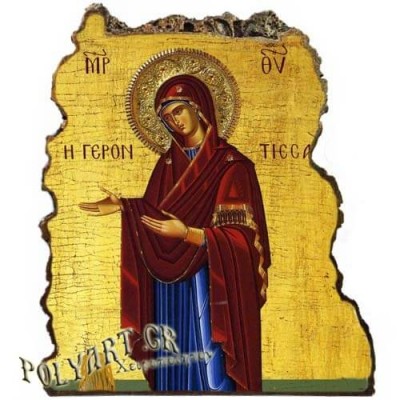 ΠΑΝΑΓΙΑ ΓΕΡΟΝΤΙΣΣΑ - Εικόνα Βράχος (Μεγάλη 20cm)