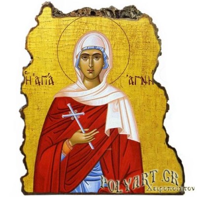 ΑΓΙΑ ΑΓΝΗ - Εικόνα Βράχος (Μεγάλη 20cm)
