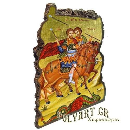 ΑΓΙΟΙ ΘΕΟΔΩΡΟΙ - Εικόνα Βράχος (Μεγάλη 20cm)