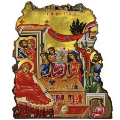 ΓΕΝΝΗΣΗ ΘΕΟΤΟΚΟΥ - Εικόνα Βράχος (Μεγάλη 20cm)