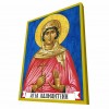 ΑΓΙΑ ΑΔΑΜΑΝΤΙΝΗ - Μπλε Ξύλινη Βυζαντινή Εικόνα